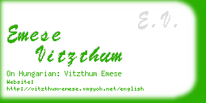 emese vitzthum business card